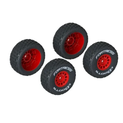 Arrma Mojave Grom dBoots 'FORTRESS' Tire Set Glued (Red) (4pcs)