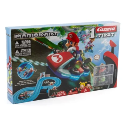 Carrera First Mario Kart Slot Car Racing Track Set (Mario vs Yoshi) w/ Spinners