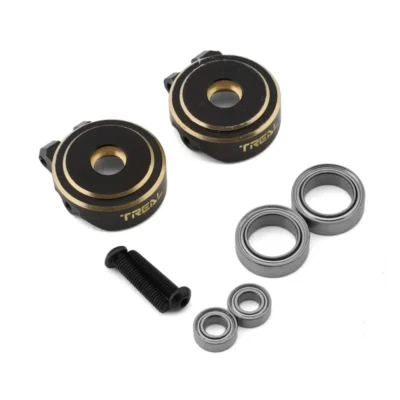 Treal Hobby Brass Front Steering Knuckles For Traxxas TRX-4M (Black) (2pcs)