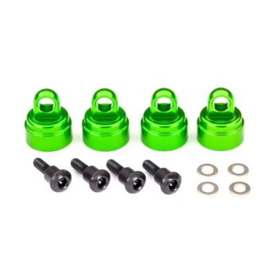 Traxxas Aluminum Ultra Shock Caps (Green) (4pcs)