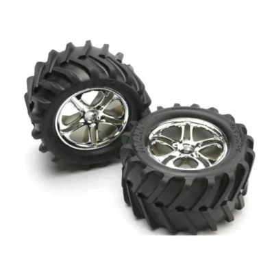 Traxxas T-Maxx Pre-Mounted Tires w/ Split Spoke Wheels (2pcs)