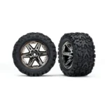 Traxxas Rustler 4x4 RXT 2.8" Black Chrome Wheels & Talon EXT Tires (2pcs)