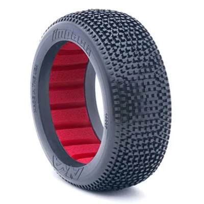 AKA Impact 1/8 Buggy Tires w/ Red Inserts (Medium Long Wear) (2pcs)