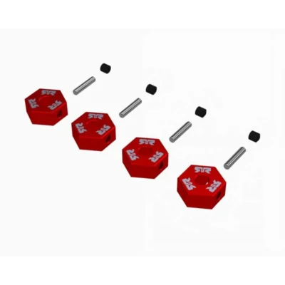 12mm Wheel Hex set (Metal) 4pcs- Red