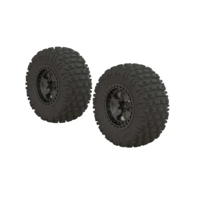 Arrma Senton dBoots Fortress SC Premounted Tire Set w/ Gun Metal Wheels (2pcs)