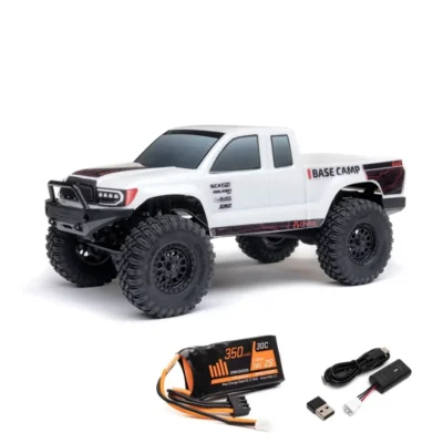 Axial SCX24 Base Camp 1/24 Scale 4x4 Mini RTR Rock Crawler Brushed (White)