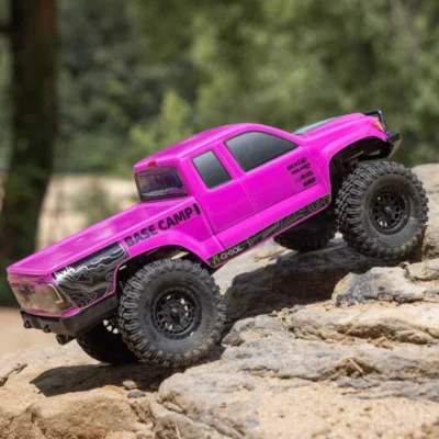 Axial SCX24 Base Camp 1/24 Scale 4x4 Mini RTR Rock Crawler Brushed (Pink)