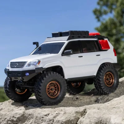 Axial SCX24 Lexus GX 470 1/24 Scale 4x4 Mini RTR Rock Crawler Brushed (White)