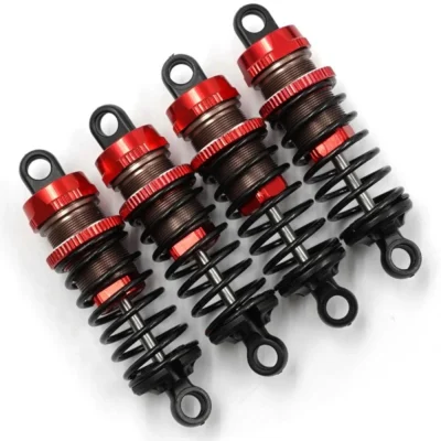 Yeah Racing Aluminum Big Bore Go 60mm Damper Set 4pcs for 1/10 RC Touring Car Red BBG-0060RD