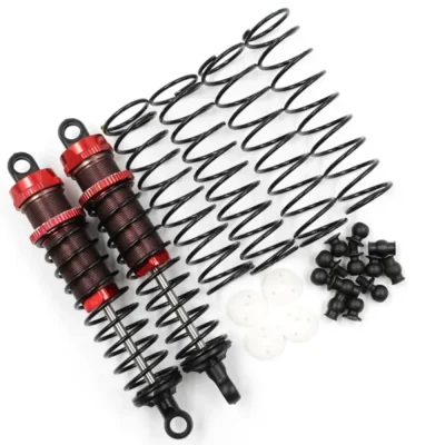 Yeah Racing Aluminum Big Bore Go 90mm Damper 2pc for 1/10 RC Red (BBG-0090RD)