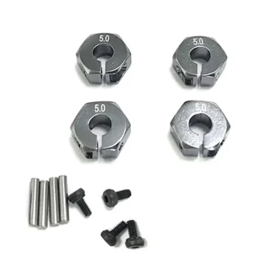 Integy 12mm Hex Wheel (4) Hub 5mm Thick for 1/10 Traxxas, Axial, Tamiya, TC & Drift (C31080GUN)