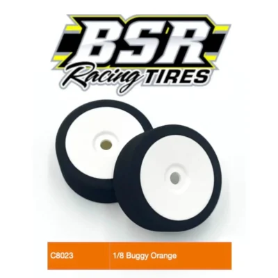 BSR 1/8 Buggy Foam Tires Orange (25-30) (C8023)