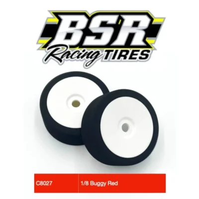 BSR 1/8 Buggy Foam Tires Red (30 +/-) (C8027)