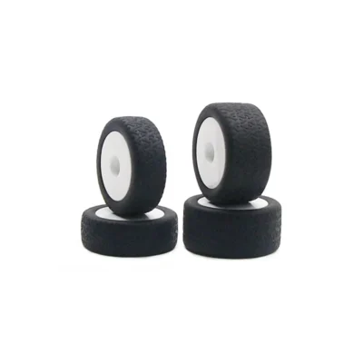 Carisma GT24B Mounted Tires w/ White Wheels (4pcs)