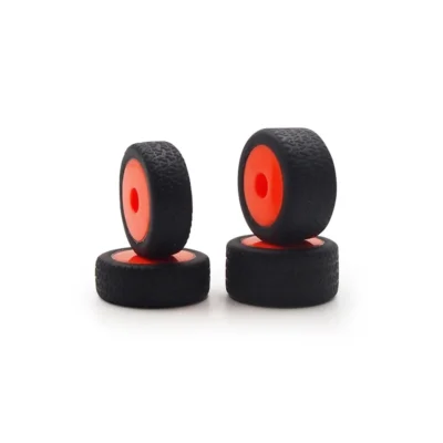 Carisma GT24B Mounted Tires w/ Orange Wheels (4pcs)