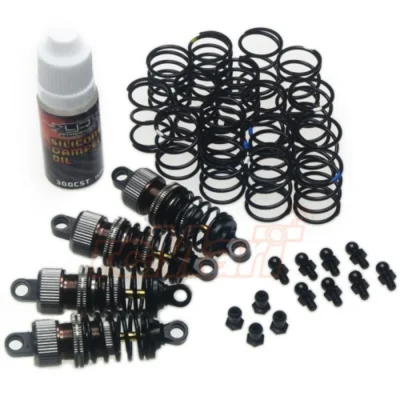 Yeah Racing Shock-Gear 50mm Damper Set for 1/10 RC Touring Car (Gun Metal)