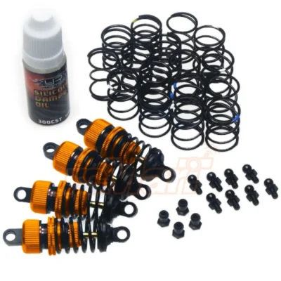 Yeah Racing Shock-Gear 55mm Damper Set for 1/10 RC Touring Car (Orange) (4pcs)
