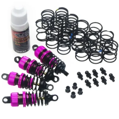 Yeah Racing Shock-Gear 55mm Damper Set for 1/10 RC Touring Car Pink DSG-0055PK
