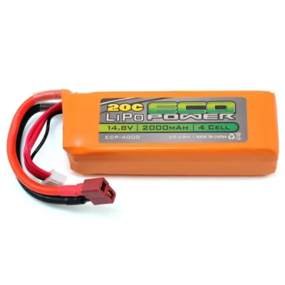 EcoPower "Electron" 4S LiPo 20C Battery Pack (14.8V/2000mAh) (Starter Box) (w/T-Style Connector)
