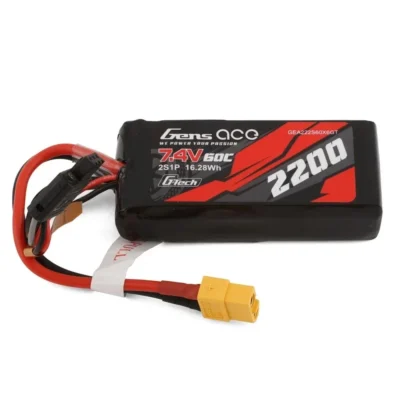 Gens Ace 2S G-Tech Smart LiPo Battery 60C (7.4V/2200mAh) w/XT-60 Connector