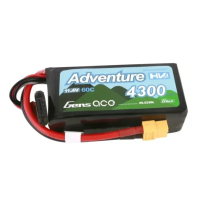 Gens Ace Adventure 3S High Voltage LiPo Battery w/ XT60 Plug (11.4v/4300mAh/60C)