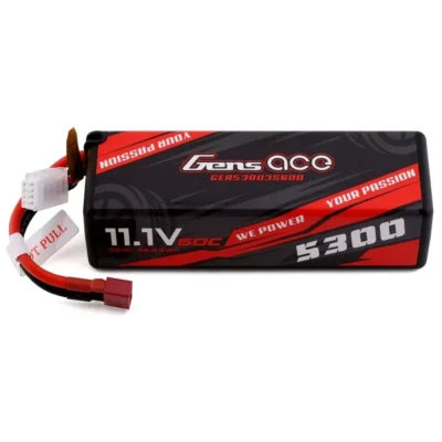 Gens Ace 3s LiPo Battery 60C (11.1V/5300mAh) w/T-Style Connector GEA53003S60D