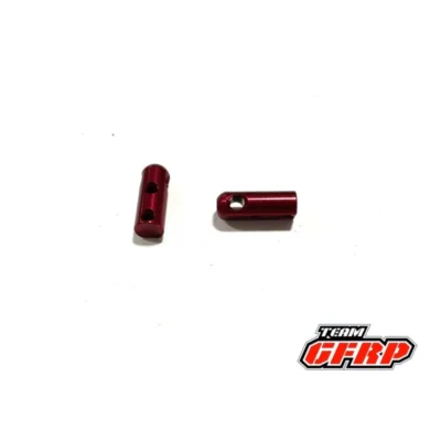 Team GFRP Metric Wheelie Bar Wheel Mounts (Red)