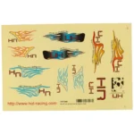 FLAMES DECAL STICKER SHEET MEDIUM