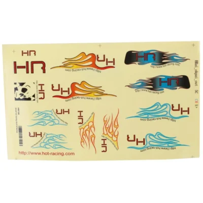 FLAMES DECAL STICKER SHEET LARGE