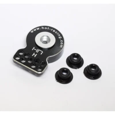 Hot Racing Heavy Duty Aluminum Servo Saver For Traxxas 2WD (Black)
