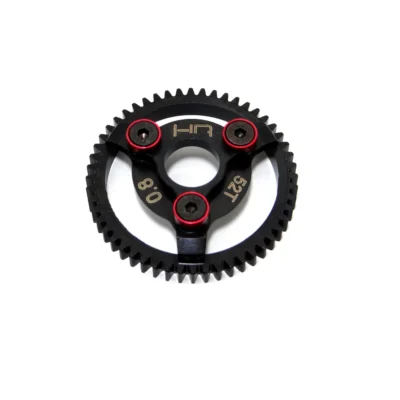 Hot Racing 32P Steel Spur Gear for Traxxas Bandit/Stampede (Red) (52T)