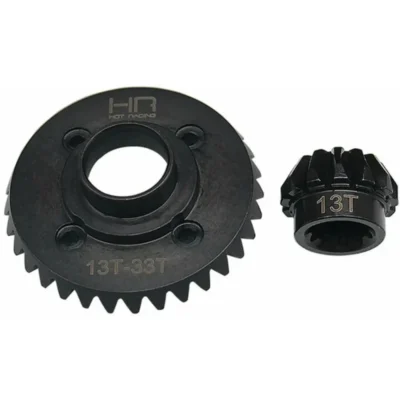 Hot Racing Rear Steel Helical Diff Ring/Pinion Gear (33/13T) For Traxxas UDR