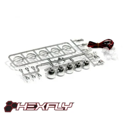 Redcat Racing Hexfly LED Crawler Light Bar Set (5 Spotlight) Chrome HX-LED-002
