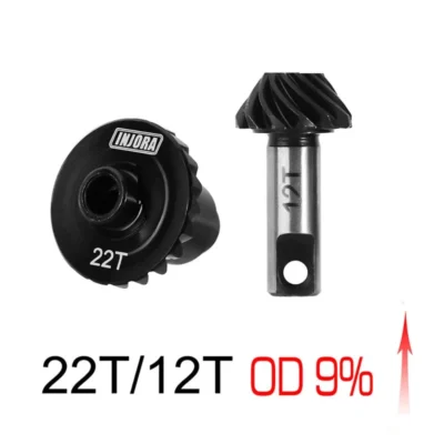 Injora Overdrive Underdrive Alloy Steel Helical Gears For 1/18 Trx4m (Option: 22t/12t Gears (Overdrive 9%))