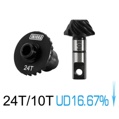 Injora Overdrive Underdrive Alloy Steel Helical Gears For 1/18 Trx4m (Option: 24t/10t Gears (Underdrive 16%))