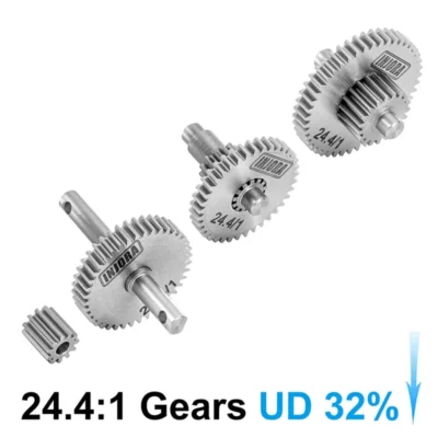 Injora Overdrive Underdrive Stainless Steel Transmission Gear Set For 1/18 Trx4m (Option: 24.4:1 Gears (Underdrive 32%))