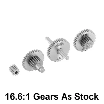 Injora Overdrive Underdrive Stainless Steel Transmission Gear Set For 1/18 Trx4m (Option: 16.61:1 Gears (As Stock))