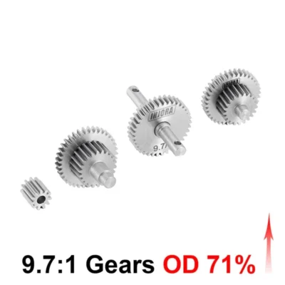 Injora Overdrive Underdrive Stainless Steel Transmission Gear Set For 1/18 Trx4m (Option: 9.7:1 Gears (Overdrive 71%))