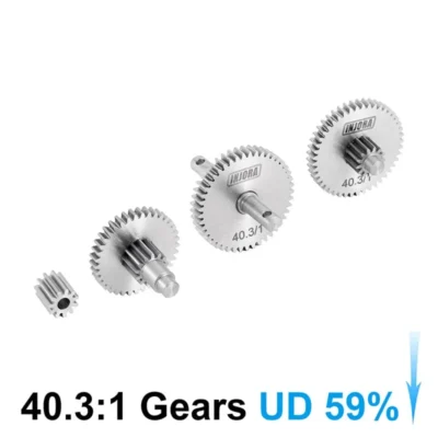 Injora Overdrive Underdrive Stainless Steel Transmission Gear Set For 1/18 Trx4m (Option: 40.3:1 Gears (Underdrive 59%))