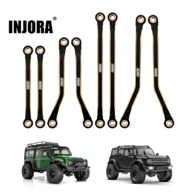 Injora Black Brass High Clearance Links Set For 1/18 Trx4m Defender Bronco (4m-45)