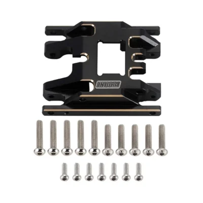 Injora 53g/pcs Brass Skid Plate Transmission Mount For 1/18 Trx4m (4m-67) (Option: Black)