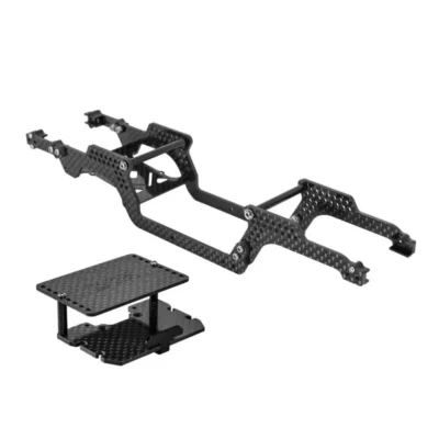 Injora Universal Lcg Chassis Frame Kit For 1/18 Trx4m (Carbon Fiber) (Option: Universal Chassis With Double Decker Tray)