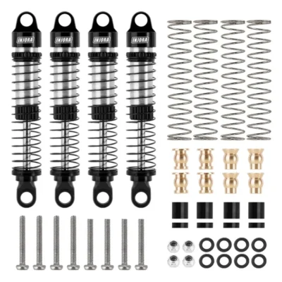 Injora 59mm Long Threaded Oil Shocks For 1/18 Redcat Ascent18 (Option: 4pcs Black)