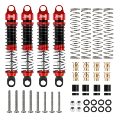 Injora 59mm Long Threaded Oil Shocks For 1/18 Redcat Ascent18 (Option: 4pcs Red)