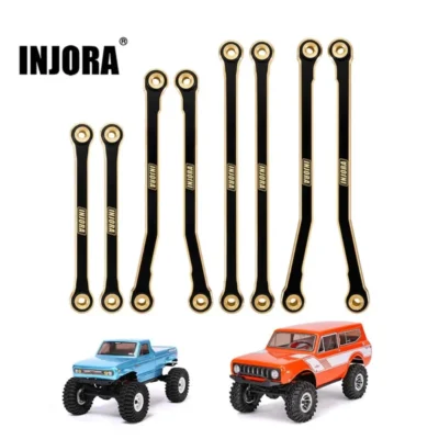 Injora Brass High Clearance Chassis Links For Redcat Ascent-18 (Black)