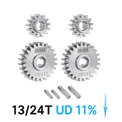 Injora Stainless Steel Portal Gears Set For 1/18 Redcat Ascent-18 (Option: 13/24t Gears (Underdrive 11%))