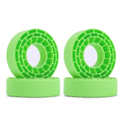 Injora 4pcs Silicone Rubber Inserts For 62-64mm*24mm 1.0" Tires (Option: Green-Soft)