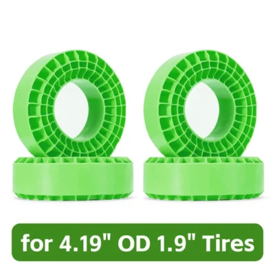 Injora 4pcs Silicone Rubber Inserts For 106-108mm(4.19" Od) 1.9" Tires (Option: 4pcs Green(super Soft))
