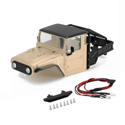 Injora Ir40 Half Truck Hard Plastic Body With Cage For 1/18 Trx4m Defender Bronco (Option: Sandy Taupe)