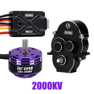 Injora Fat Viper 2204 Brushless Outrunner Motor For 1/18 Trx4m (Option: Mbl32 Esc & 2000kv Motor & Transmission)